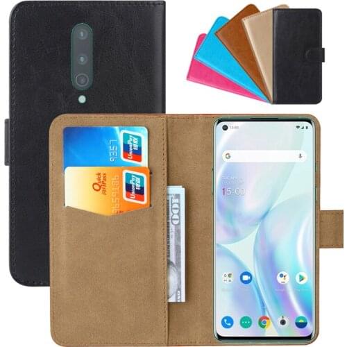Luxury Wallet Case For OnePlus 8 PU Leather Retro Flip Cover Magnetic Fashion Cases Strap