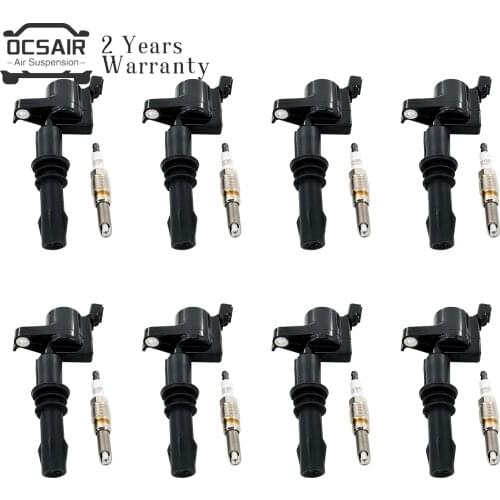 Brand New OEM 8PCS Ignition Coils+Spark Plugs for Ford Lincoln 2005-2008 F150 SP515 GDG511 GD511 FD508 SP546 PZH14F
