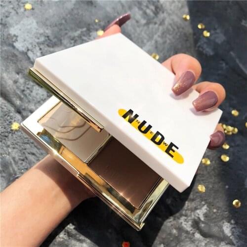 NUDE High-gloss Trimming Plate Three-color One-piece Matte Mini Multi-function Nose Shadow Shadow Nose Shadow Silhouette Powder