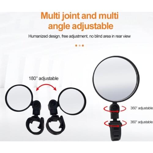 Bike Mirror Bicycle Convex Adjustable Rearview Mirror MTB Road Bike Safety Tool Handlebar Back Eye Cycling Rear View Mirrors