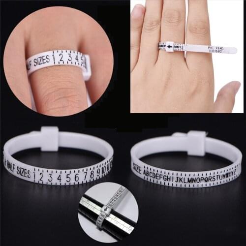 High Quality Ring Sizer UK/US Official British/American Finger Measure Gauge Men And Womens Sizes A-Z Jewelry Accessory Measurer