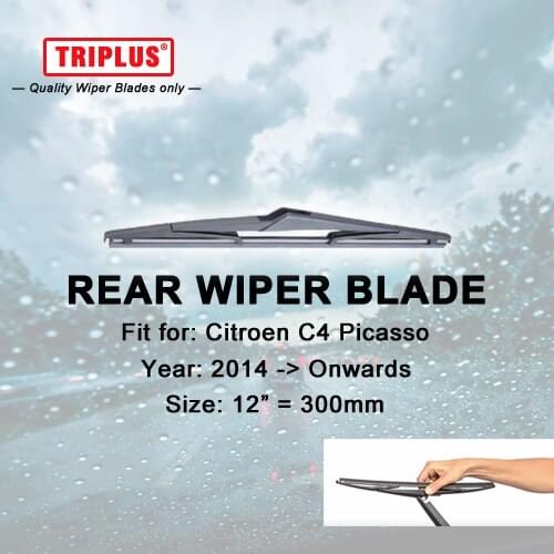 Rear Wiper Blade for Citroen C4 Picasso / Grand (2014-Onwards) 1pc 12" 300mm,Car Rear Windscreen Wipers,for Back Wiper Blades
