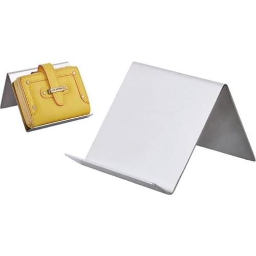 Women Leather Wallet Holder Rack Phone Holder Stand Ipad Display Rack Stainless Steel Metal Organizer Bracket Purse Display Rack