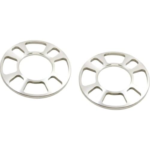 1 Pair Car 5MM Car Universal 4 Hole Durable Wheel Hub Spacers Silver
