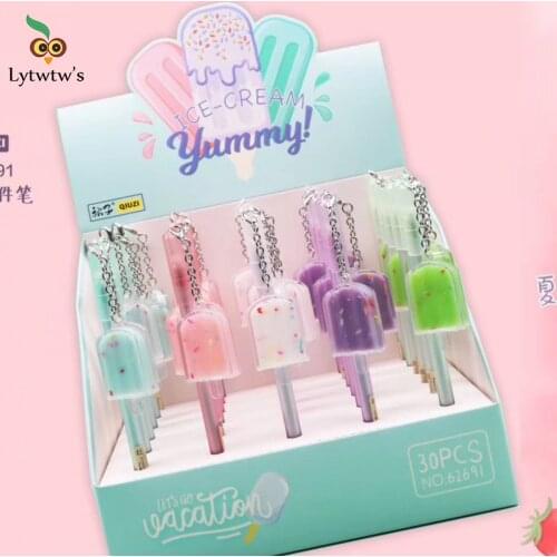 1 Pcs Lytwtws Stationery Kawaii Gel Pen School Office Supply Novel Creative Girl Ice Cream Recreation Cute Gel Pen
