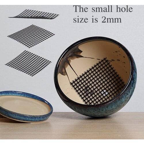 100pcs 2 X 2 Inch Polyethylene Gardens Drainage Bonsai Mesh Mat Hole Screen