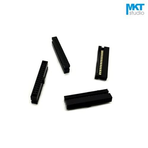 100Pcs Female 1.27mm Pitch FC IDC Connector Socket Header For 0.635mm Flat Ribbon Cable 12P 14P 16P 20P