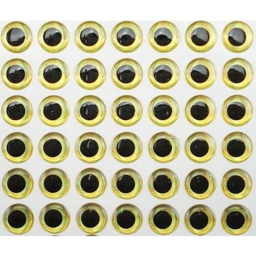 168pcs 10mm Gold 3D Holographic Fishing Lure Eyes,Fly Tying, Jigs, Craft, Dolls
