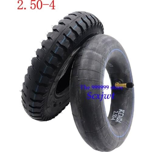 2.50-4 Tire and Inner Tire For Motorcycle Tyre Gas Electric Scooter Bike Tire Hand Truck Scooter Wheelchair Wheel Accessories