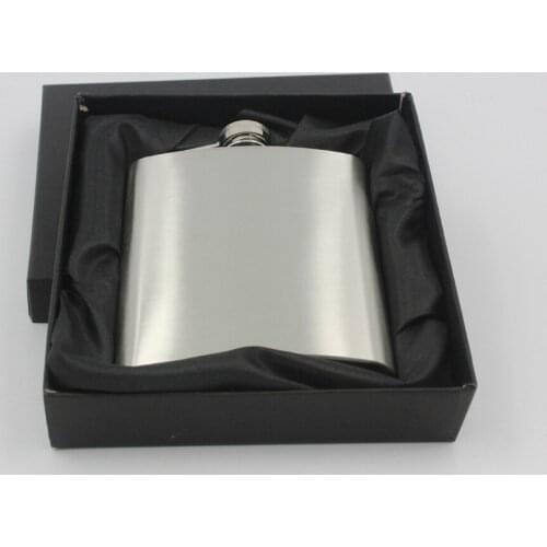 50sets/lot Luxury Hip Flask 6oz set Portable Stainless Steel Flagon Wine Bottle Gift Box Pocket Flask Russian Flagon