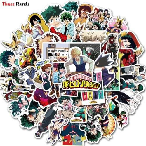 50Pcs My Hero Academia Japan Anime Stickers For Laptop Skateboard Izuku Midoriya Might Boku No Character Decals