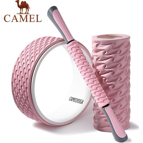 CAMEL Yoga Accessories Pilates Ring Mascle Massage Circle Relax Roller Wheel Equipment Tool Fitness Sports