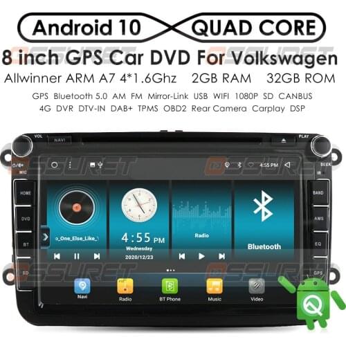 Car DVD Audio Radio Multimedia for VW Golf Passat Touran Jetta Skoda Seat Altea 4Quad-Core Android Car Audio Stereo GPS 2G 32G