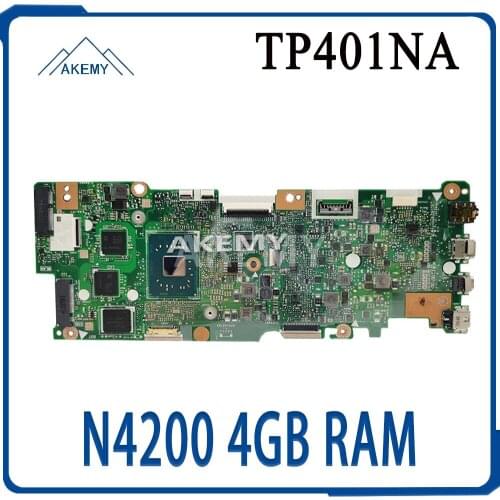For Asus Vivobook Flip TP401NA TP401N Motherboard N4200 4GB RAM not with SSD