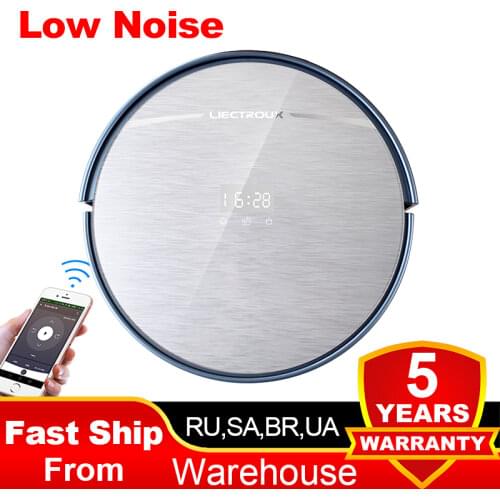 LIECTROUX Most Advanced Robot Vacuum Cleaner X5S with WIFI APP Control, Map Navigation,Big Dustbin&Water tank, Wet Dry Mop