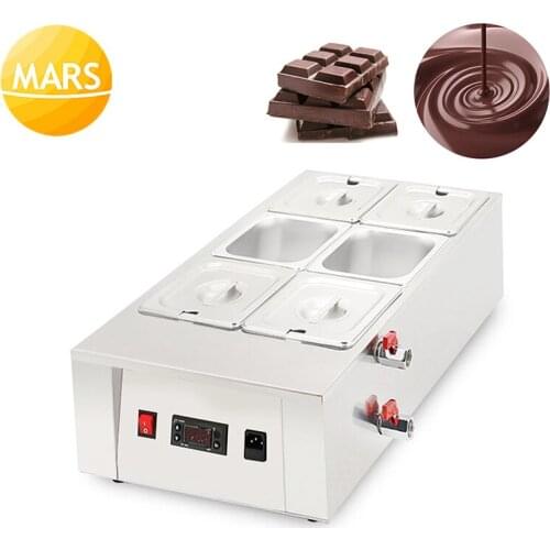 Electric Hot Chocolate Heater Cylinder Melter 6-tank Chocolate Melting Enrobing Machinery Equipment