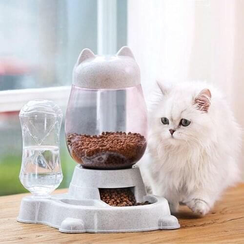 Pet Dog Feeding Container Automatic Kitten Food Bowl Overall Detachable Design Cat Drinking Water Food Dispenser