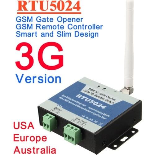 3G Version GSM Gate Opener Relay Switch Remote Access Control Wireless Door Opener By Free Call RTU5024 App support