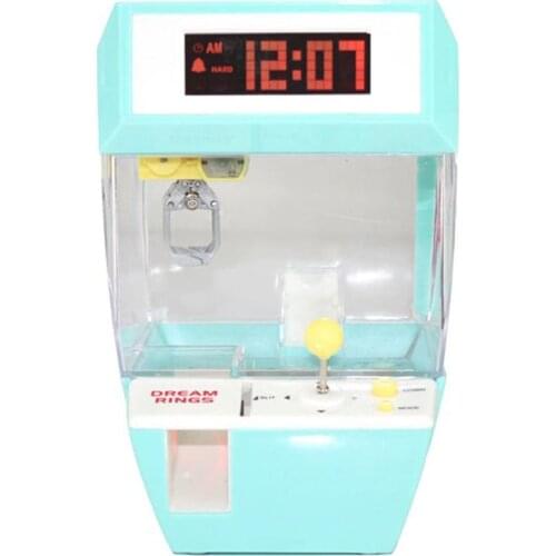 Coin Operated Candy Grabber Doll Balls Catcher Board Game Fun Toys Mini Crane Claw Machine With Alarm Clock For Kids Ball Set