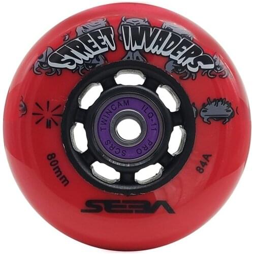 Wheel+Bearing 84A SEBA Inline Skates Wheel with 72mm 76mm 80mm Roller Tyre 84 Duro Street Invader Skating 72 76 80 ILQ-11 608 8p