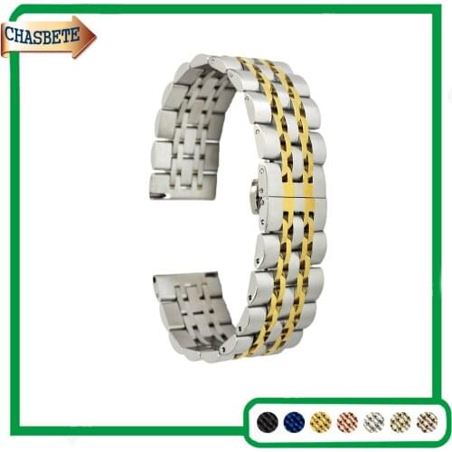 Stainless Steel Watch Band for LG G Watch W100 / R W110 / Urbane W150 22mm Metal Strap Belt Wrist Loop Bracelet Black Silver