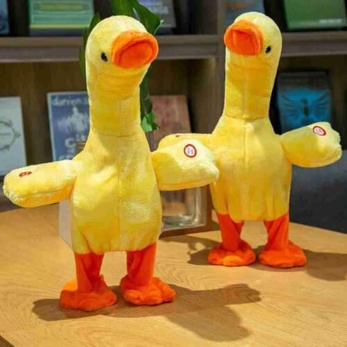 New Cute Kawaii Talking Duck Sound Recording Plush Toy Duck Stuffed Toy For Children Kids Baby Animals Toys Birthday Gifts