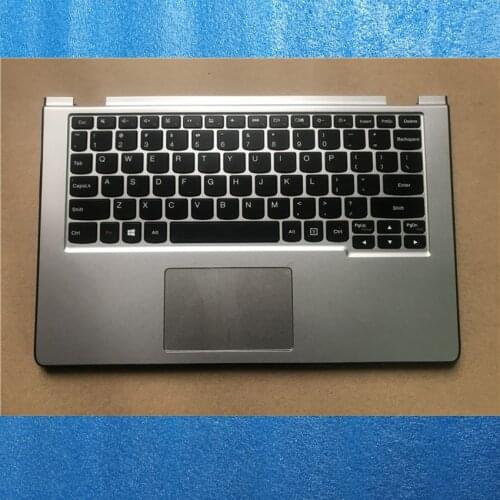 New Original for Lenovo Yoga 2 11 Palmrest Cover Upper Case + Keyboard with Touchpad Silver 90204958 AP0T5000200