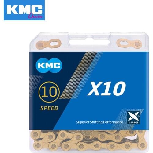 KMC X10 X10.93 MTB Road Bike Chain 116L 10 Speed Bicycle Chain Magic Button Mountain With Original box