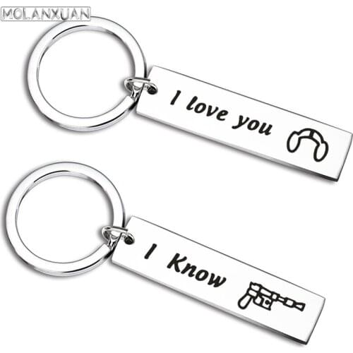 Couple Keychain Funny Men Women Key Ring Stainless Steel Pendant Key Accessories Love Key Ring Custom Lover Key Chain Gifts