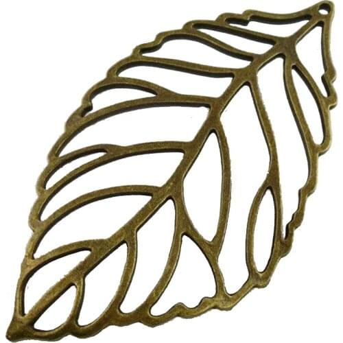 1PC 11707 Antique Bronze Big Leaf Plant Alloy Charms Pendant for DIY Necklaces Bracelets Jewelry Finding