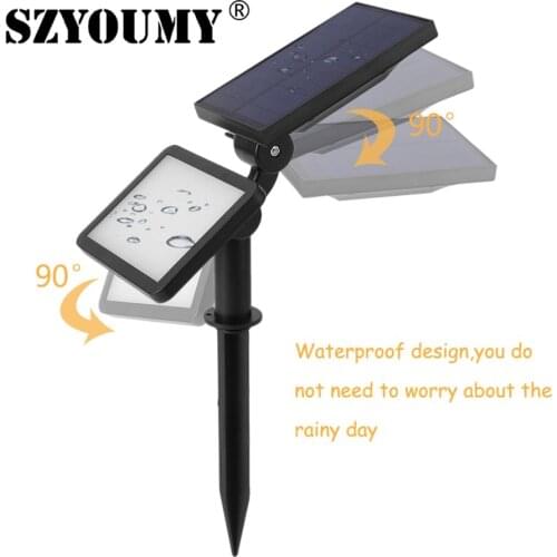 SZYOUMY Solar Underground Light Super Bright 960 Lumens Solar Lawn Lighting 48 LED Outdoor Garden Street Path Wall Lamp