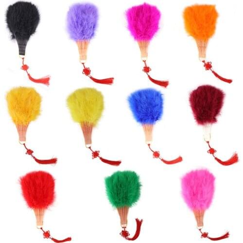 Fluffy beautiful Big Fluffy feather fan DIY holiday party dance Performance Handheld Plumes Fan Plumes