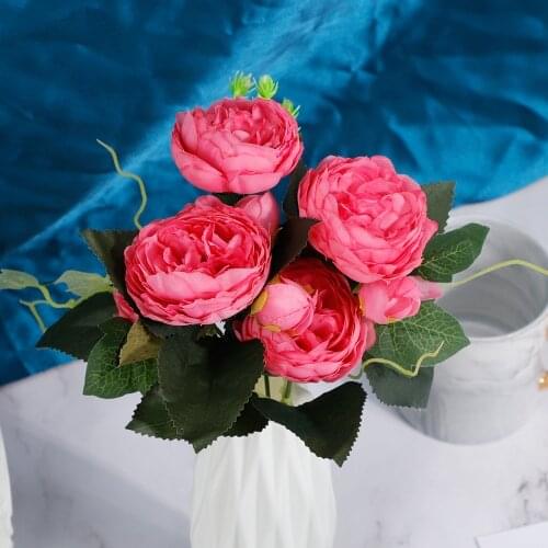 32cm Real Touch Artificial Silk Rose Flowers Head Home Spring Decoration Wreath Scrapbook Craft Wedding Party Diy Fake Flowers