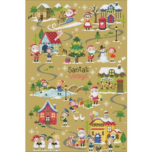 Christmas gifts patterns counted 11CT 14CT Cross Stitch Set DIY Cross-stitch Kits Embroidery Needlework Home Decor