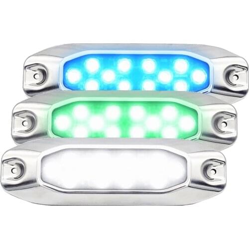 10-30V Multi-Voltage High Power 7" Surface Mount LED Boat Yacht Pool Pond Fountain Light