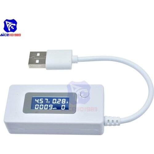 Diymore LCD Digital Micro USB Charger Battery Capacity Voltage Current Tester Meter Detector for Smartphone Mobile Power Bank