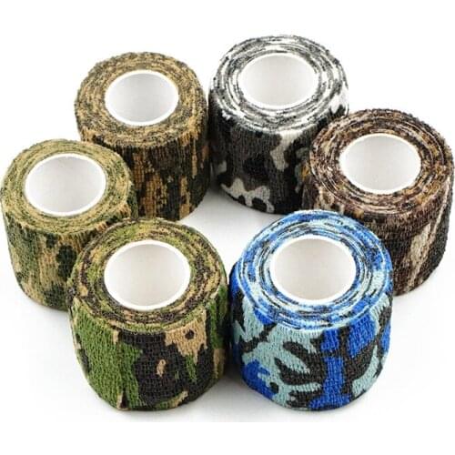 Outdoor 4.5*5cm Tape Military Camo Tapes Waterproof Camouflage Wrap water Gun Stretch Bandage Tools