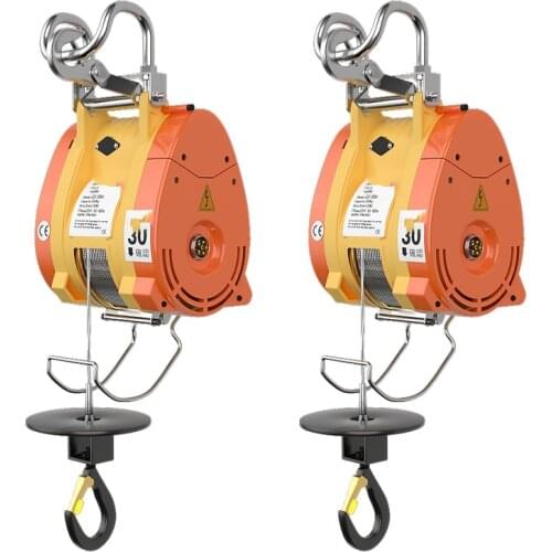 Ultra-High Efficiency Miniature Electric Hoist Crane 220V/1300W Cable Winch Household Portable Suspended Small Hoist Hoist