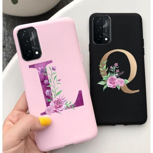 For Oppo A74 Case CHP2219 Cute Letters Cover For Oppo A74 5G Soft Silicone Phone Cases OppoA74 5G Shockproof Bumper Fundas Coque