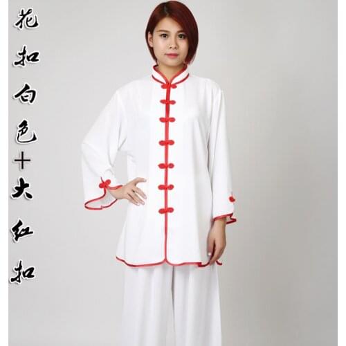 Bracelet sleeve middle sleeves kungfu costume women Tai Chi Clothing Uniform Martial Art Uniform chinese tang suit summer Wushu