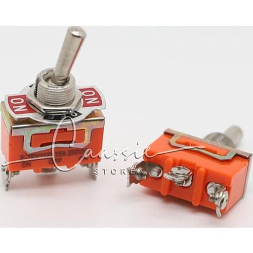 1pcs E-TEN1122 15A 250V AC 3PIN ON-OFF-ON 12mm Toggle Switch Rocker Switch Power