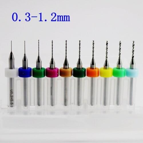 0.3-1.2mm Various PCB drill kit tools CNC router woodworking metal engraving exercises dremel machine accessories 10PCS