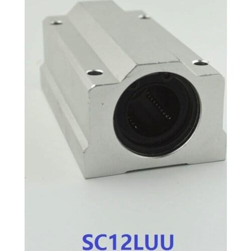 100pcs/lot SC12LUU SCS12LUU long type linear case unit linear ball bearing sliding block for 12mm linear shaft CNC router