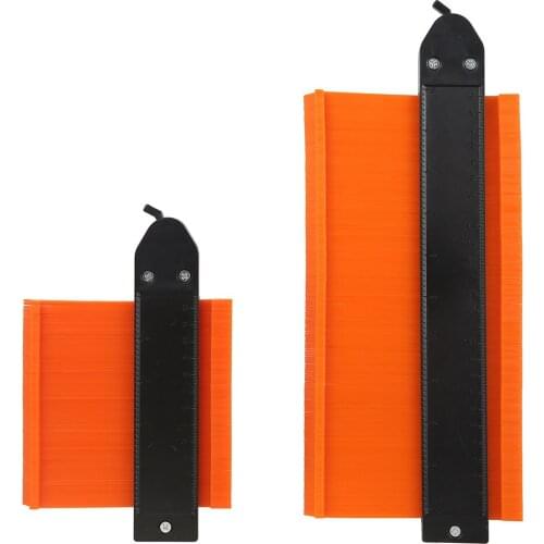 2pc Contour Gauge with Lock Shape Contour Gauge Duplicator 5/10Inch Contour Scale Template Tiling Measuring Ruler Carpenter Tool