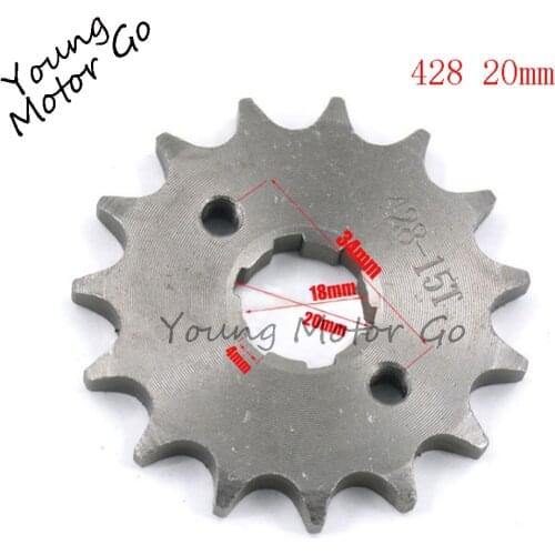 428 20mm 10 11 12 13 14 15 16 17 18 19 T Front Engine Sprocket For Stomp YCF Upower ATV Quad Dirt Pit bike Buggy