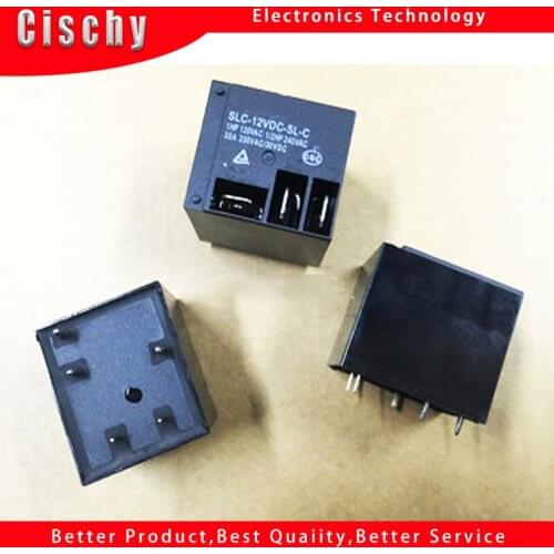 5pcs T91 SLC-12VDC-SL-C Black Electrical PCB Power Relay 30A 250VAC 5pin NEW
