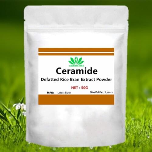 50-1000g Additive-Free Ceramide Powder,Cers,rice bran Extract Powder,Barrier effect,Adhesion,Anti aging effect,reduce wrinkles