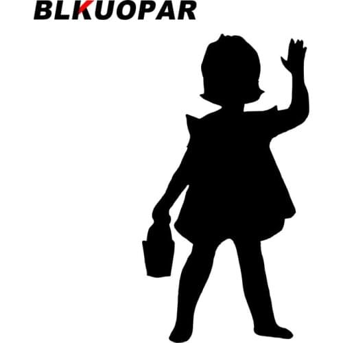 BLKUOPAR for Girl Silhouette Car Stickers Personality Decals Skateboard Suitcase Waterproof Window Sunscreen Vinyl Car Wrap