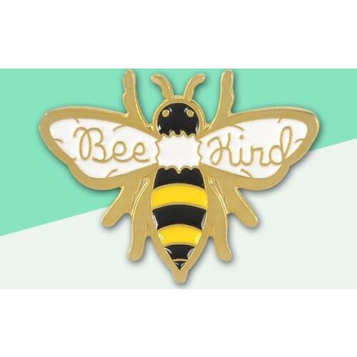 Bee Kind Animal Brooch! Cute Yellow Honey Bee Insect Animal Badge Aesthetic Pins Jewelry Gift Clothes Accessories For Friends
