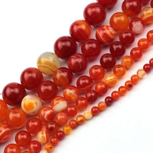Natural red sardonyx/ agates beads natural stone beads DIY spacer beads for jewelry making strand 15"
